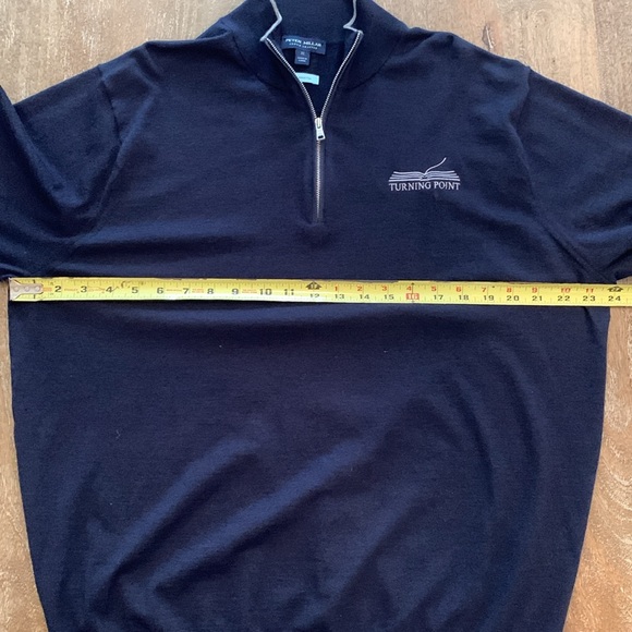 Peter Millar XL Excursionist Flex Quarter-Zip Sweater in Navy from Turning Point - Picture 9 of 10
